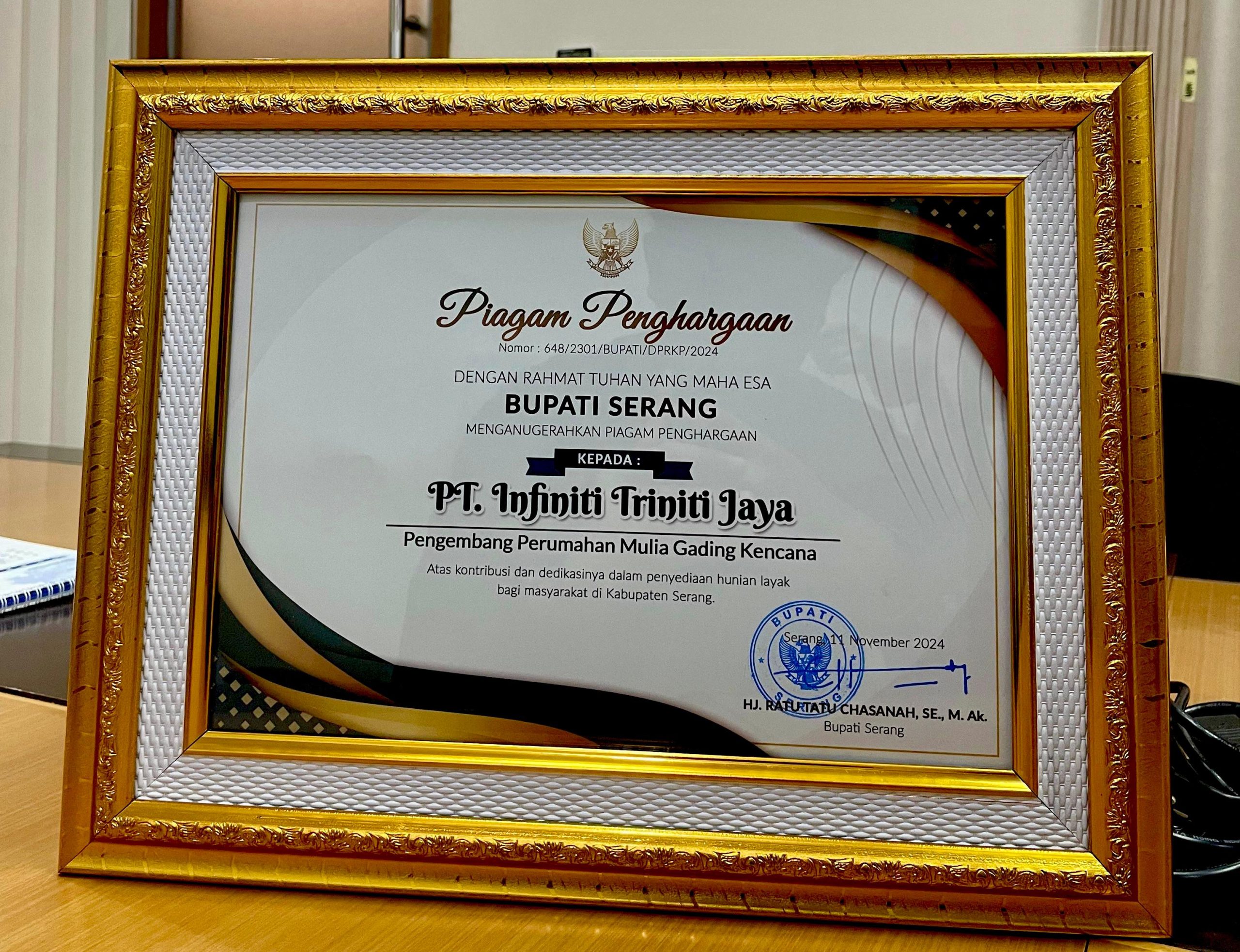 7. Penghargaan dari Bupati Kabupaten Serang (2)